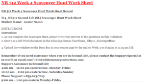 NR 512 Week 4 Scavenger Hunt Work Sheet