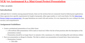 NUR 703 Assignment 8.1: Mini-Grant Project Presentation