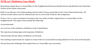 NUR 427 Diabetes Case Study