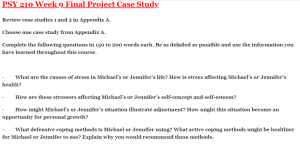 PSY 210 Week 9 Final Project Case Study