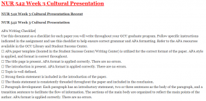 NUR 403 Week 1 Professional Values Assignment