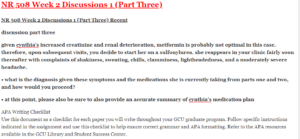 NR 508 Week 2 Discussions 1 (Part Three)