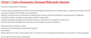 nu625-7 unit 2 discussion: personal philosophy herzing