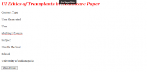 UI Ethics of Transplants in Healthcare Paper