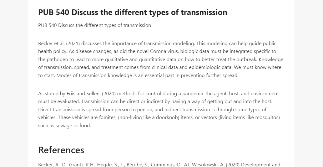 PUB 540 Discuss the different types of transmission