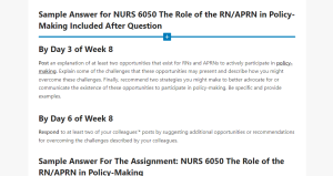 NURS 6050 The Role of the RN APRN in Policy-Making